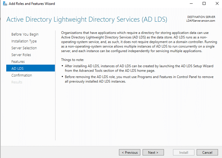 AD LDS window